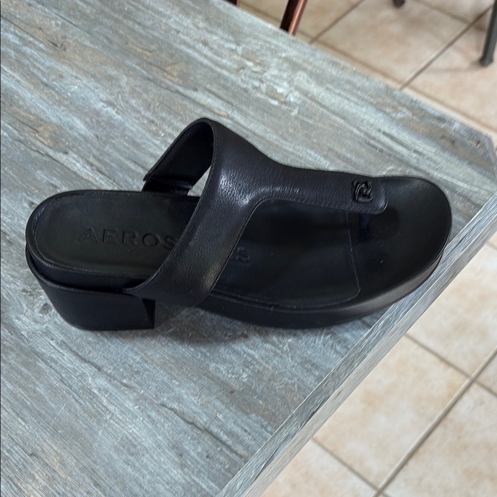 Brand new Aerosoles   Black Slide Sandals with Cushioned Sole
